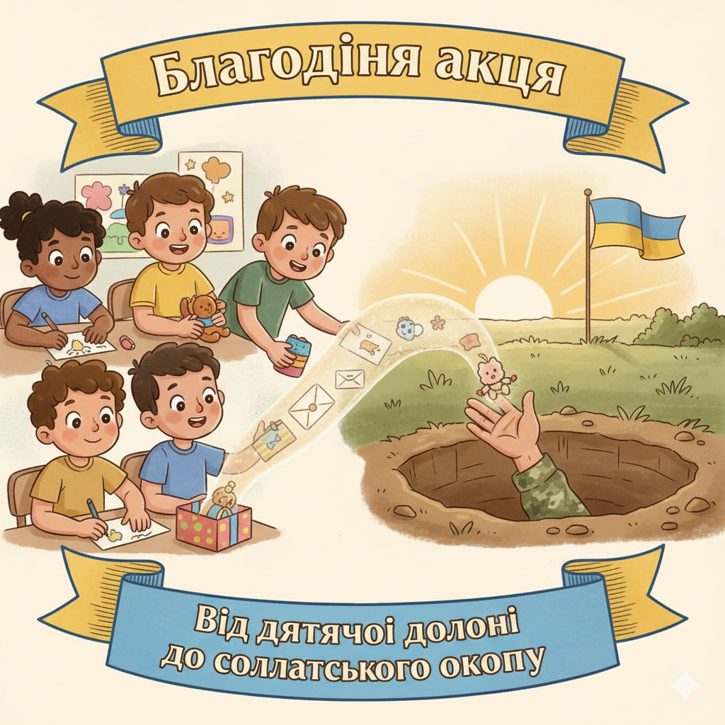 Благодійна акція "Від дитячої долоні до солдатського окопу"
